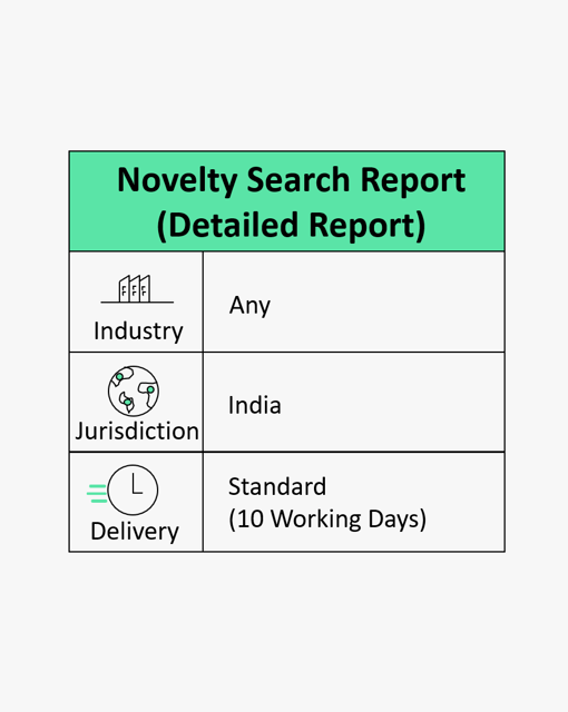 India Patent Novelty Search Report (Detailed)