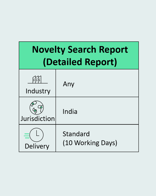 India Patent Novelty Search Report (Detailed)